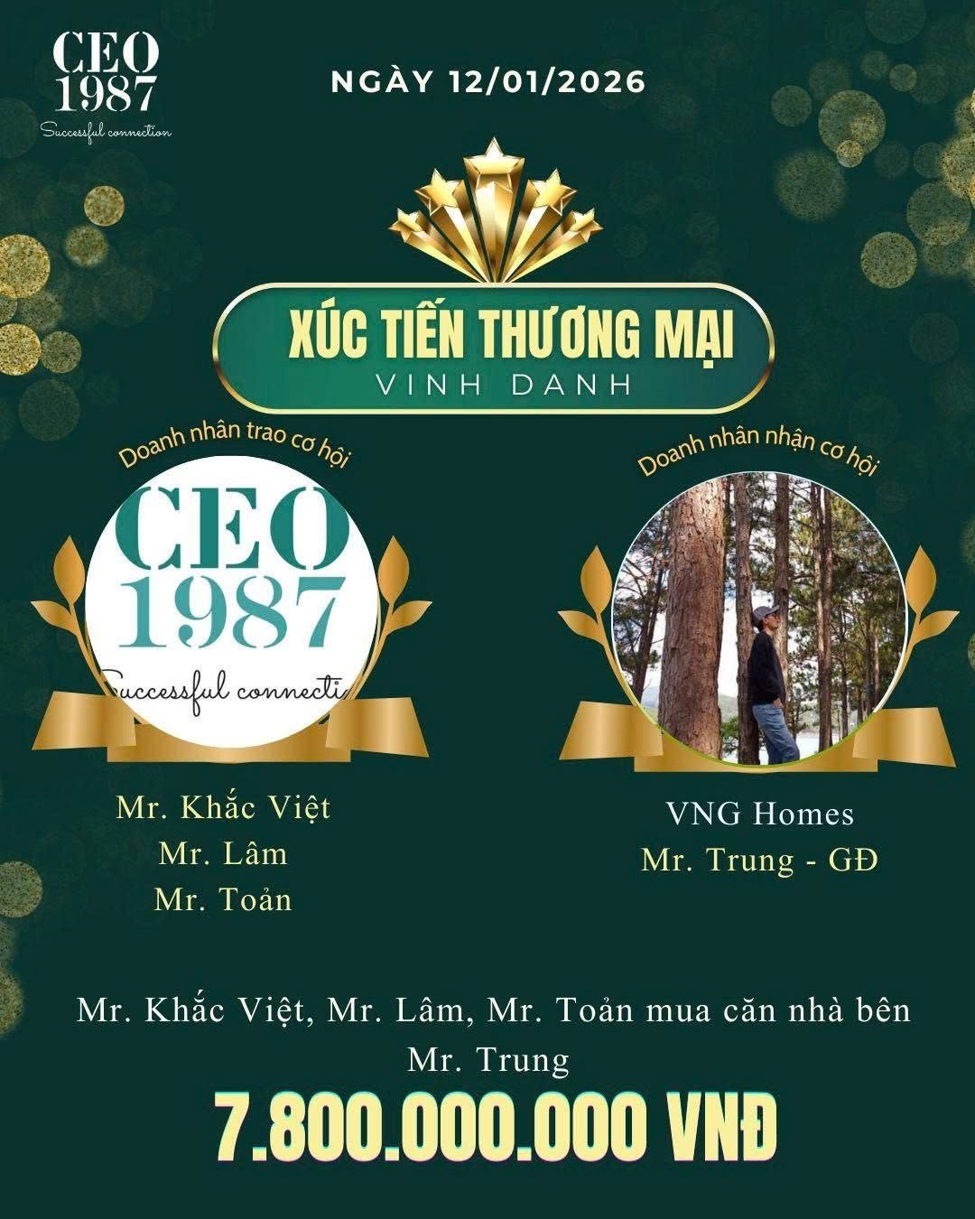 Xúc tiến thương mại CEO1987: Mr. Khắc Việt, Mr. Lâm và Mr. Toản mua nhà 7,8 tỷ đồng bên Giám đốc VNG Homes