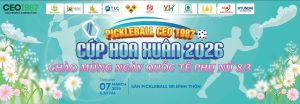 Poster giải Pickleball CEO1987 – Cúp Hoa Xuân 2026 chào mừng Ngày Quốc tế Phụ nữ 8/3 tại sân 181 Đình Thôn