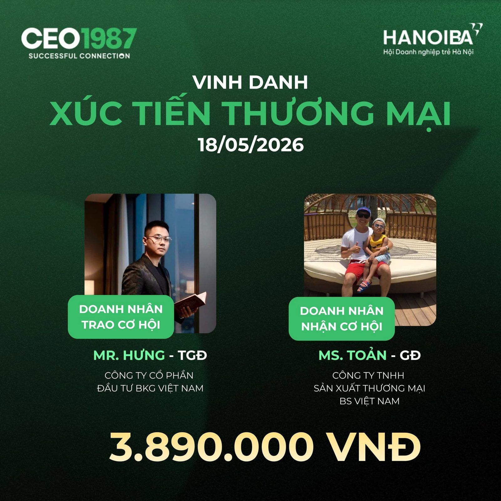 Vinh danh xuc tien thuong mai 18 05 2026 Mr Hung trao co hoi cho Ms Toan 3,89 trieu dong