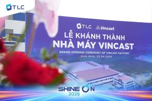 Banner lễ khánh thành nhà máy Vincast