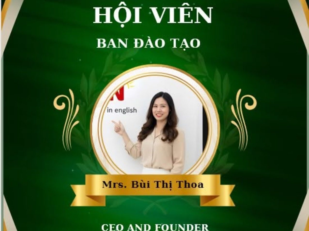 Bà Bùi Thị Thoa, CEO Công nghệ Giáo dục MSUN, được CEO1987 vinh danh vì dẫn dắt Ban Đào Tạo lan tỏa tri thức cho hội viên