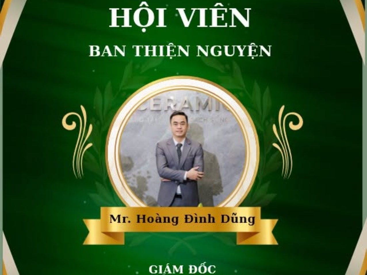 Ông Hoàng Đình Dũng, Giám đốc Xây dựng Hoàng Lâm, được CEO1987 vinh danh vì cống hiến bền bỉ cho Ban Thiện Nguyện câu lạc bộ